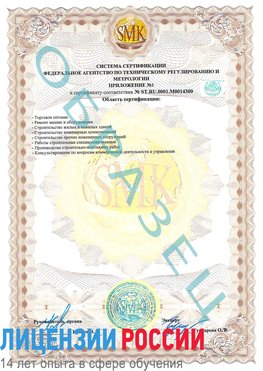Образец сертификата соответствия (приложение) Семенов Сертификат OHSAS 18001